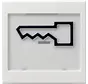 Wippe Beschriftungsfeld groß symbol Tür System 55 weiß glänzend (021803)