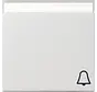 Wippe Beschriftungsfeld symbol Klingel System 55 weiß glänzend (067303)