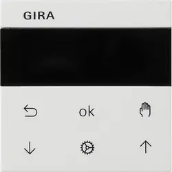 Gira Jalousie- und Zeitschaltuhr Bedienaufsatz mit display System 3000 System 55 weiß glänzend (536603)