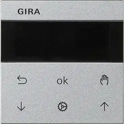 Gira Jalousie- und Zeitschaltuhr Bedienaufsatz mit display System 3000 System 55 aluminium matt (536626)