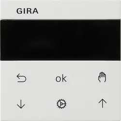Gira Jalousie- und Zeitschaltuhr Bedienaufsatz mit display System 3000 System 55 weiß matt (536627)