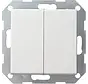 Tastschalter gerade stehender Wippe Serienschalter System 55 weiß matt (286027)