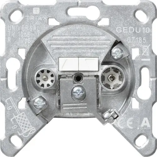 Gira Antennensteckdose FS 302 F – Mit 3 Anschlüssen, F-Buchse Für Satellit, Enddose