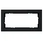 Abdeckrahmen 2fach ohne Mittelseg E2 schwarz matt (100209)