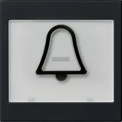 Gira Wippe Beschriftungsfeld groß symbol Klingel System 55 schwarz matt (0217005)