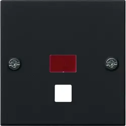 Gira Zentralplatte Zugschalter Kontrollfenster System 55 schwarz matt (0638005)