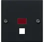 Zentralplatte Zugschalter Kontrollfenster System 55 schwarz matt (0638005)
