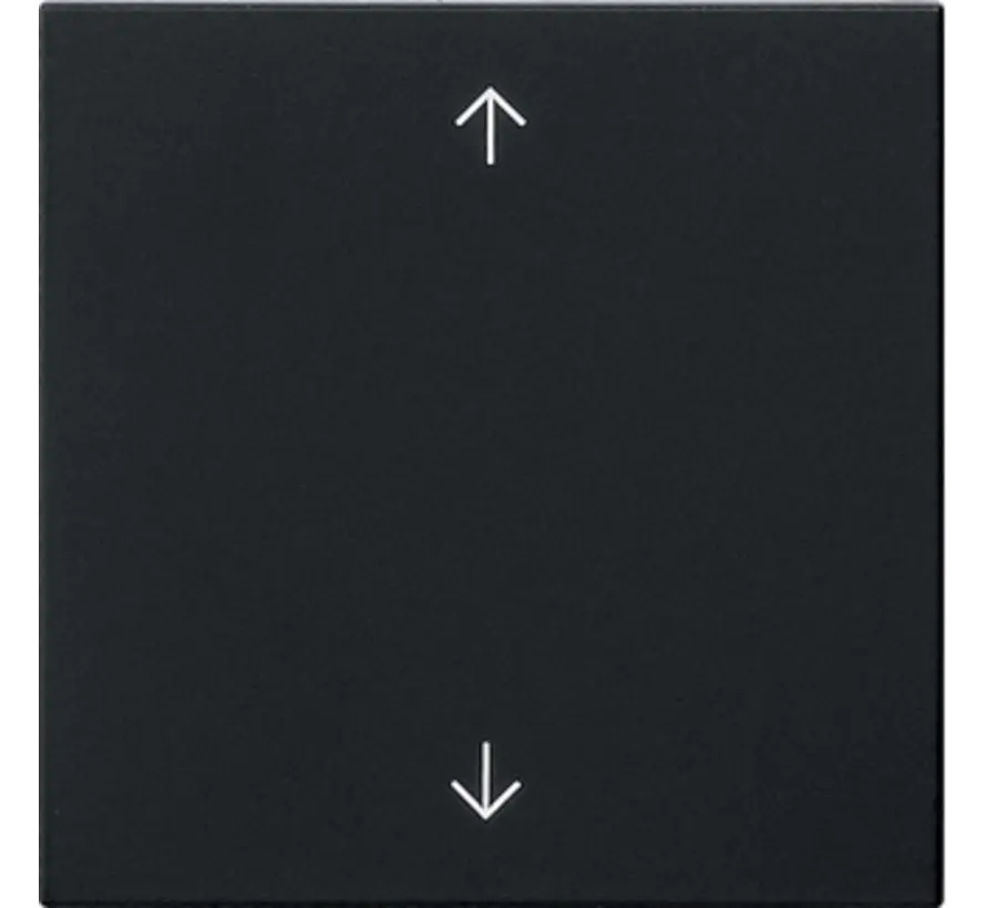 Jalousie/Tastdimmerbedienaufsatz mit Pfeilsymbole System 3000 System 55 schwarz matt (5361005)
