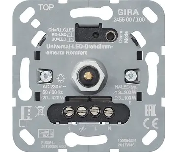 Gira Drehdimmer Universal LED Komfort 3-100 Watt (245500)