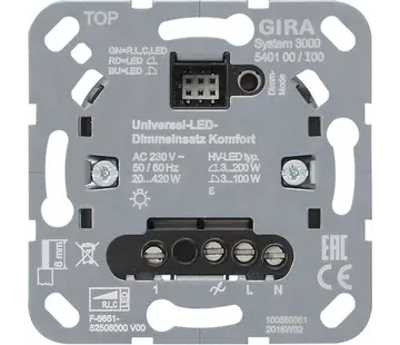 Gira System 3000 Tastdimmer Universal LED Komfort 3-100 Watt (540100)