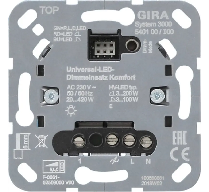 System 3000 Tastdimmer Universal LED Komfort 3-100 Watt (540100)