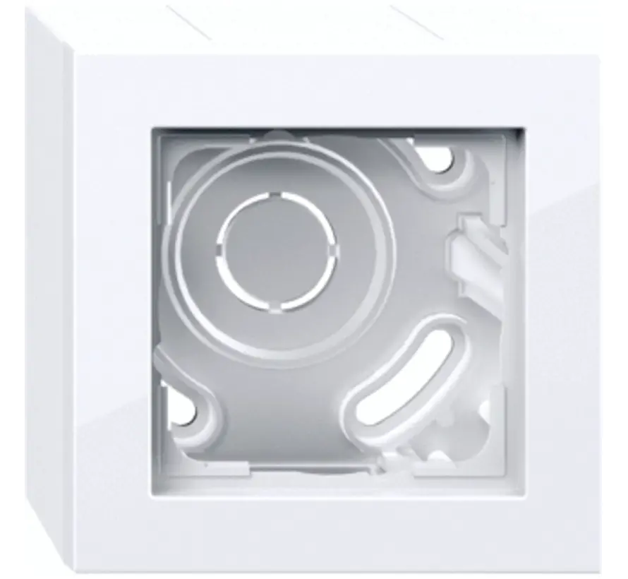 aufputz-gehäuse mit Abdeckrahmen 1-fach E2 weiß glänzend (106129)