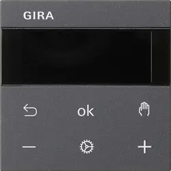 Gira System 3000 Thermostatknopf Display System 55 anthrazit matt (539328)