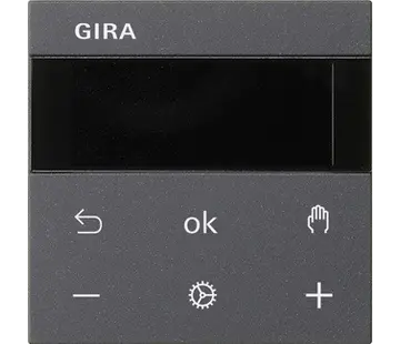 Gira System 3000 Thermostatknopf Display System 55 anthrazit matt (539328)