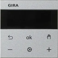 Gira System 3000 Thermostatknopf Display System 55 aluminium matt (539326)