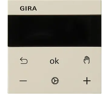 Gira System 3000 Thermostatknopf Display System 55 creme glänzend (539301)