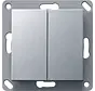 Bluetooth Wandsender 2-fach aluminium matt (246226)