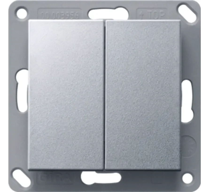Bluetooth Wandsender 2-fach aluminium matt (246226)