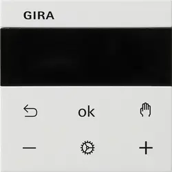 Gira System 3000 Raumtemperaturregler Display Bluetooth Standard 55 weiß matt (539427)