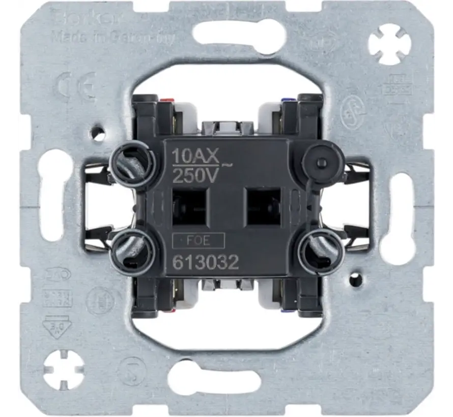 2-poliger Ausschalter 10A ohne Krallenbefestigung (613032)