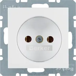 Berker Steckdose ohne Schutzkontakt S1/B3/B7 weiß glänzend (6167038989)