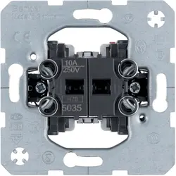 Berker Serientaster 2 Schließer gemeinsamer Eingangsklemme 10A mit Krallenbefestigung (5035)