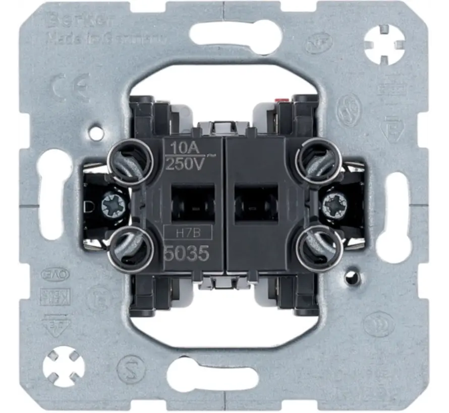 Serientaster 2 Schließer gemeinsamer Eingangsklemme 10A mit Krallenbefestigung (5035)
