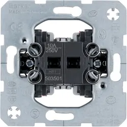Berker Taster 2-fach 2x Öffner-Schließer getrennten Eingangsklemmen (503501)