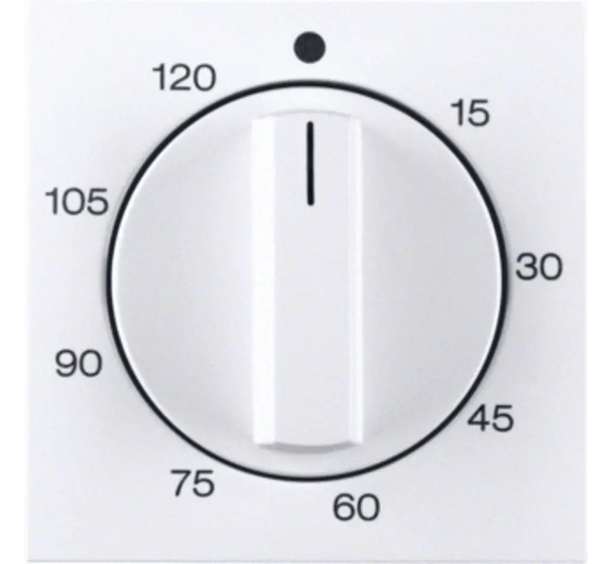 Drehbedienaufsatz Zeitschalter 120 Minuten S1/B3/B7 weiß matt (16331909)