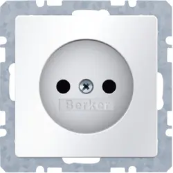 Berker Steckdose ohne Schutzkontakt Q1/Q3/Q7 weiß (6167036089)