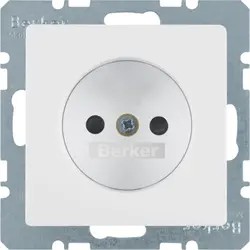 Berker Steckdose ohne Schutzkontakt erhöhtem Berührungsschutz Q1/Q3/Q7 weiß (6167336089)
