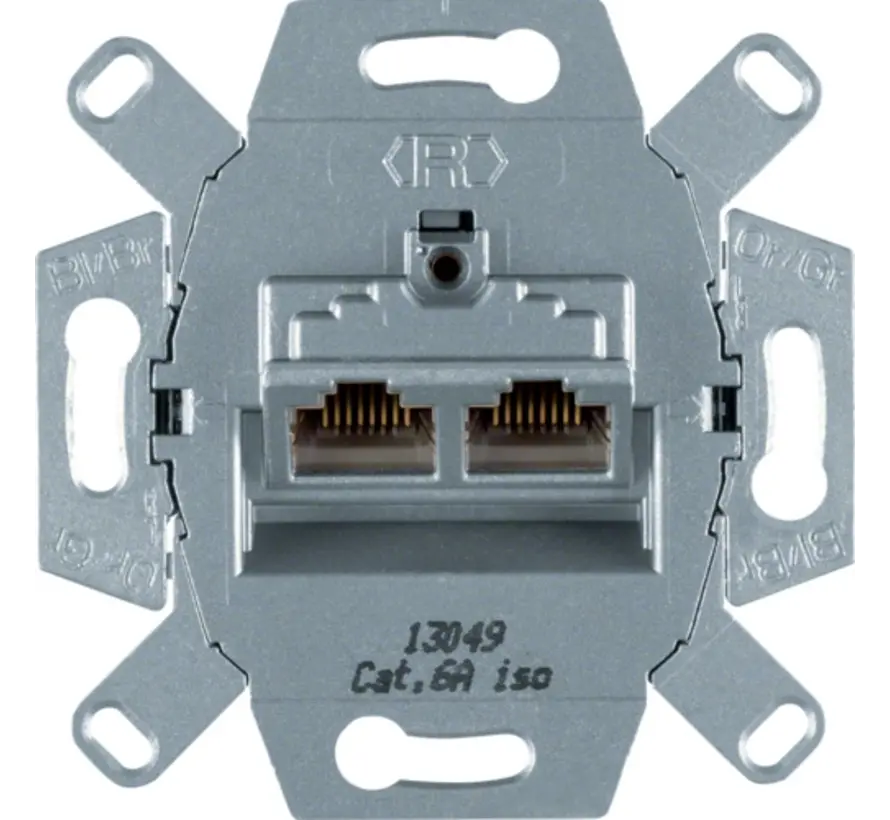 RJ45 Netzwerk-Anschlussdose CAT6A 2-fach (4587)