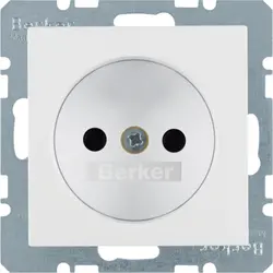 Berker Steckdose ohne Schutzkontakt erhöhtem Berührungsschutz S1/B3/B7 weiß matt (6167331909)