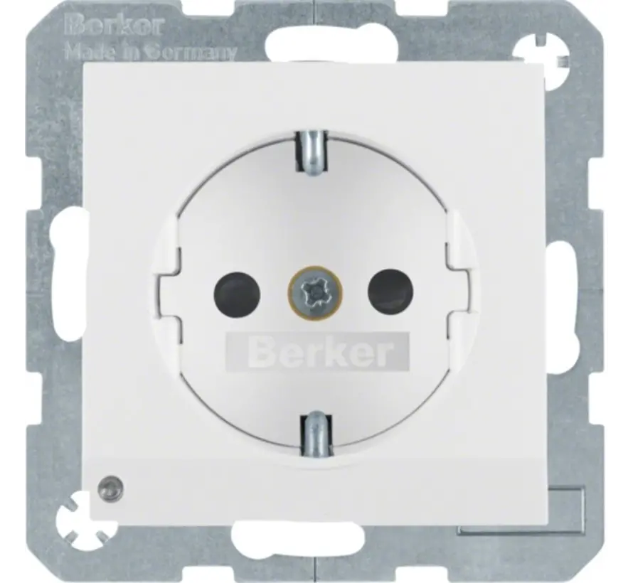Schuko-Steckdose erhöhtem Berührungsschutz LED-Orientierungsleuchte S1/B3/B7 weiß matt (41091909)
