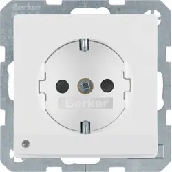 Berker Schuko-Steckdose erhöhtem Berührungsschutz LED-Orientierungsleuchte Q1/Q3/Q7 weiß (41096089)