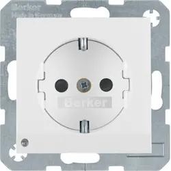 Berker Schuko-Steckdose erhöhtem Berührungsschutz LED-Orientierungsleuchte S1/B3/B7 weiß glänzend (41098989)