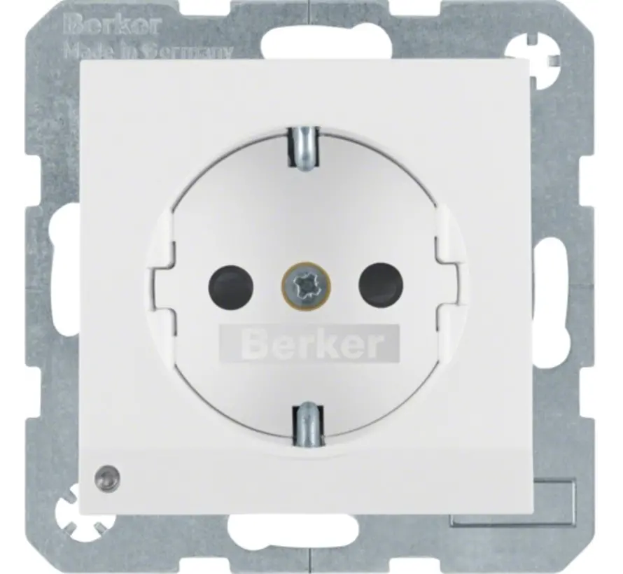 Schuko-Steckdose erhöhtem Berührungsschutz LED-Orientierungsleuchte S1/B3/B7 weiß glänzend (41098989)