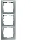 Abdeckrahmen 3-fach vertikal mit Beschriftungsfeld S1 aluminium matt (10139959)