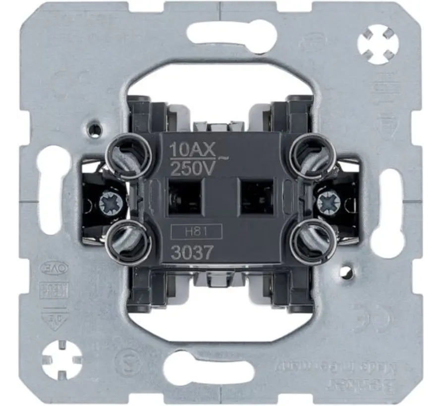 Kreuzschalter 10A mit Krallenbefestigung (3037)