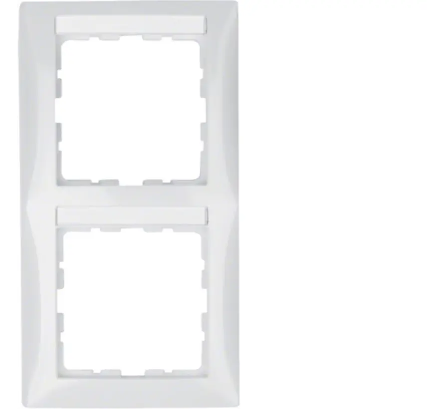 Abdeckrahmen 2-fach vertikal mit Beschriftungsfeld S1 weiß glänzend (10128919)