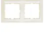 Abdeckrahmen 2-fach horizontal mit Beschriftungsfeld S1 creme glänzend (10228912)