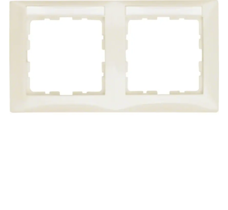 Abdeckrahmen 2-fach horizontal mit Beschriftungsfeld S1 creme glänzend (10228912)