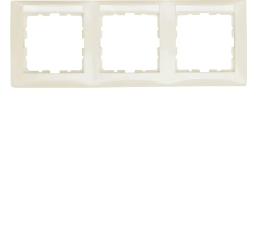Abdeckrahmen 3-fach horizontal mit Beschriftungsfeld S1 creme glänzend (10238912)
