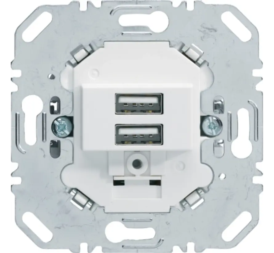 USB-Steckdose 2-fach 3A weiß matt Standard (260209)