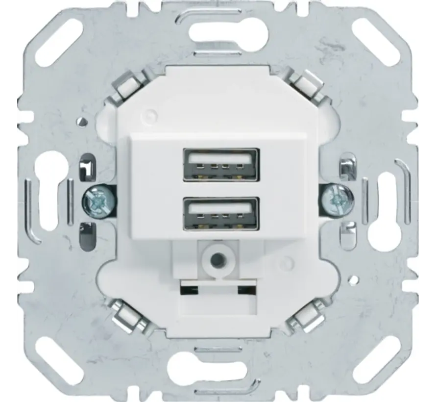USB-Steckdose 3A 2-fach weiß matt Standard (260209)