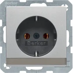 Berker Schuko-Steckdose Beschriftungsfeld Q1/Q3/Q7 aluminium (47506084)