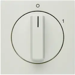 Berker Drehknopf für Ein/Aus-Drehschalter mit Aufdruck 0-1 S1/B3/B7 weiß glänzend (11508989)