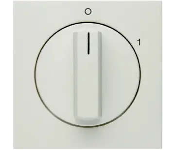 Berker Drehknopf für Ein/Aus-Drehschalter mit Aufdruck 0-1 S1/B3/B7 weiß glänzend (11508989)