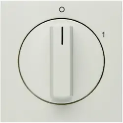 Berker Drehknopf für Ein/Aus-Drehschalter mit Aufdruck 0-1 S1/B3/B7 weiß matt (11501909)