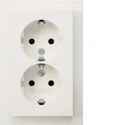 Berker Schuko-Steckdose 2-fach für 1-fach Unterputzdose Q3 weiß (47746099)